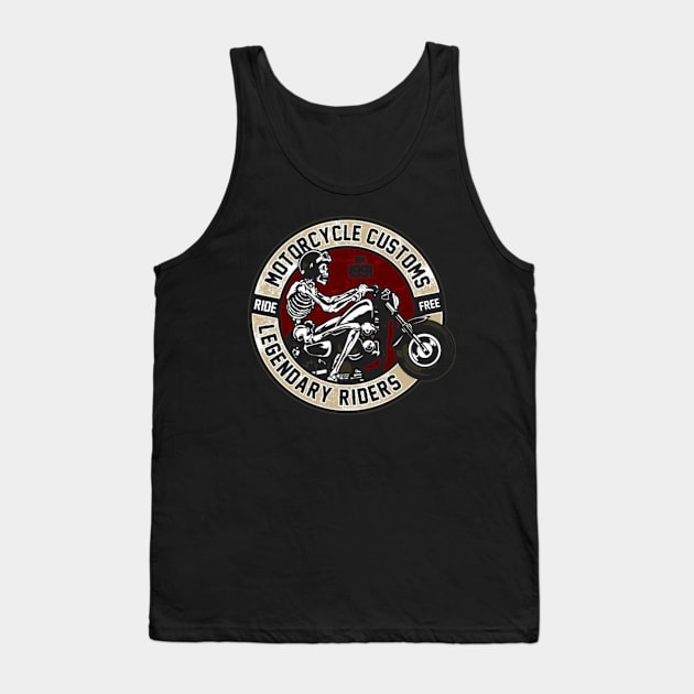 motorcycle customs Tank Top by  Faya